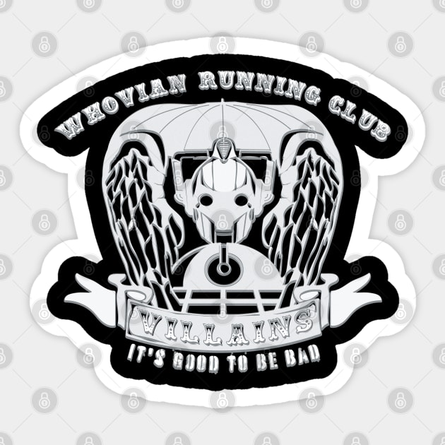 Whovian Running Club Villains Sticker by Fanthropy Running Clubs